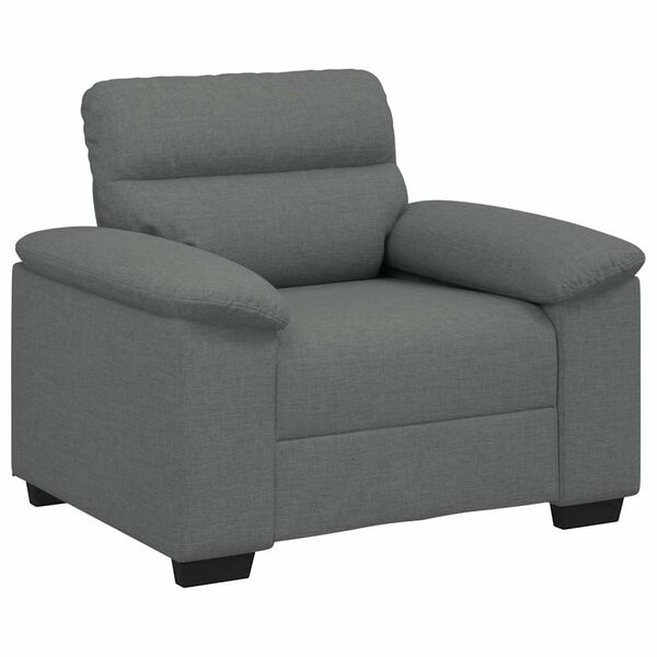 vidaXL Fauteuil 60 cm stof donkergrijs