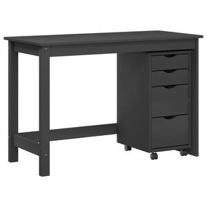 vidaXL Bureau en rollende kast set MOSS 2 st Grijs