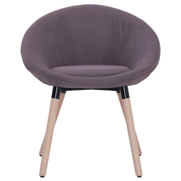 vidaXL Eetkamerstoelen draaibaar 2 st stof taupe