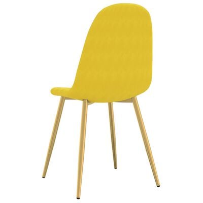 vidaXL Eetkamerstoelen 6 st fluweel mosterdgeel