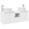 vidaXL Badkamerkastenset 3 st Wit 49,5 x 44,5 x 65,5 cm Bewerkt hout