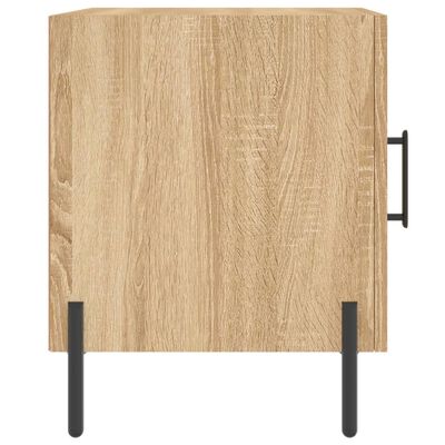 vidaXL Nachtkastje 40x40x50 cm bewerkt hout sonoma eikenkleurig