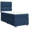 vidaXL Boxspring met matras stof blauw 80x200 cm