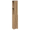 vidaXL Badkamerkast 25x25x170 cm bewerkt hout artisanaal eikenkleurig