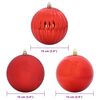vidaXL Kerstbalset XL 9 pcs Rood Kunststof