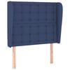 vidaXL Hoofdbord met randen 103x23x118/128 cm stof blauw