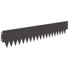 vidaXL Tuinrand 20 pcs 103 x 20 cm metaal Zwart