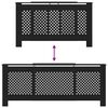 vidaXL Radiatorombouw 205 cm MDF zwart