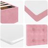 vidaXL Ottoman bed met matras 200x200 cm fluweel roze