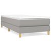vidaXL Boxspring met matras stof lichtgrijs 90x190 cm