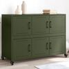 vidaXL Dressoir 100,5x39x72 cm staal olijfgroen