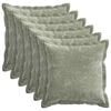 vidaXL Kussensloop 6 st HOUTEN Groen 30 x 30 cm Chenille Stof