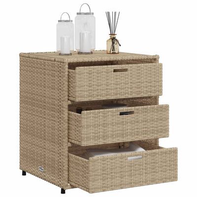 vidaXL Tuinkast 55x59x69 cm poly rattan beige