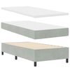vidaXL Boxspringbed met hoofdeinde Lichtgrijs 90 x 200 cm Fluweel