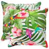 vidaXL Kussensloop 2 st HOUTEN Meerkleurig 55 x 55 cm Polyester