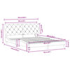 vidaXL Bedframe met LED zonder matras fluweel zwart 160x200 cm