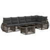 vidaXL Tuinbankenset 7 st Grijs en Donkergrijs poly rattan