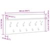 vidaXL Wandgemonteerde kapstok met plank Sonoma Eiken 100 x 40 x 12 cm