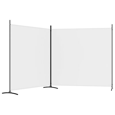 vidaXL Kamerscherm met 2 panelen 348x180 cm stof wit