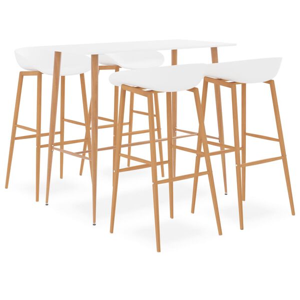 vidaXL 5-delige Barset wit