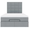 vidaXL Ottoman bed met matras 120x190 cm stof lichtgrijs