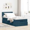 vidaXL Ottoman bed met matras 90x200cm fluweel donkerblauw