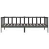 vidaXL Bedbank massief grenenhout grijs 90x200 cm