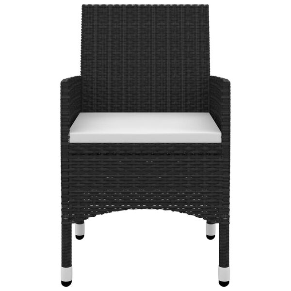 vidaXL 5-delige Tuinset met kussens poly rattan en glas