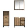vidaXL Badkamermeubelset met lade 3 pcs Artisan Eiken Bewerkt hout