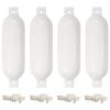 vidaXL Bootstootkussens 4 st &Oslash; 14x50 cm PVC wit