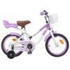 vidaXL Kinderfiets Met Zijwieltjes 12 Inch voor 2-4 jaar oud Paars