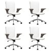 vidaXL Draait Bureaustoelen 4 st Kunstleer 69 x 61 x 104 cm