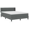 vidaXL Boxspringbed met matras Donkergrijs 190 x 140 cm Polyester