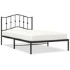 vidaXL Bedframe met hoofdbord metaal zwart 107x203 cm