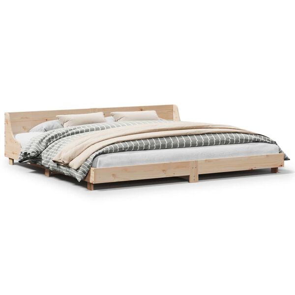 vidaXL Bedframe zonder matras massief grenenhout 180x200 cm