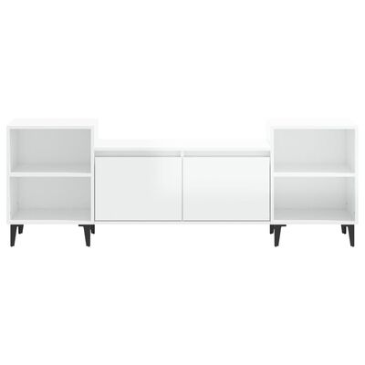 vidaXL Tv-meubel 160x35x55 cm bewerkt hout hoogglans wit