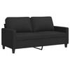 vidaXL Tweezitsbank 140 cm stof zwart