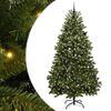 vidaXL Kunstkerstboom 240 cm 300 LED's Warmwit PVC en staal Groen