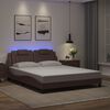 vidaXL Bedframe "Viana" met LED zonder matras bruin 160x200 cm