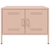 vidaXL Salontafel 68x50x50,5 cm staal roze