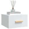 vidaXL Nachtkastje wandgemonteerd 35x35x20 cm hoogglans wit