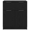 vidaXL Dressoir met lade Zwart Eiken 60 x 30 x 70 cm Bewerkt hout