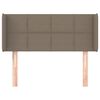 vidaXL Hoofdbord met randen 93x16x78/88 cm stof taupe