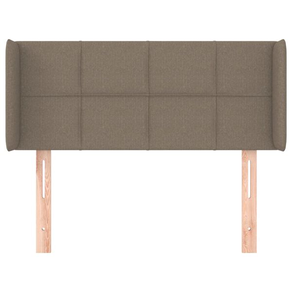 vidaXL Hoofdbord met randen 93x16x78/88 cm stof taupe