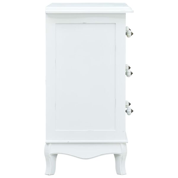 vidaXL Dressoir met 4 lades 65,5x35x68 cm MDF wit