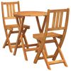 vidaXL Bistroset 3 st Olie naturel Massief Acaciahout