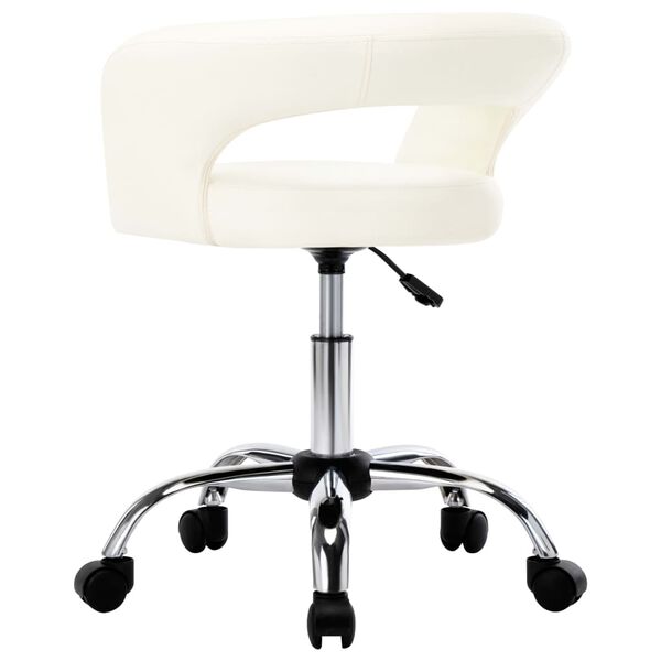 vidaXL Eetkamerstoelen 2 st kunstleer wit