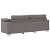 vidaXL Bank 3 pcs Taupe Linnen-mix stof
