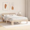 vidaXL Bedframe met hoofdeinde Naturel 150 x 200 cm Massief grenenhout