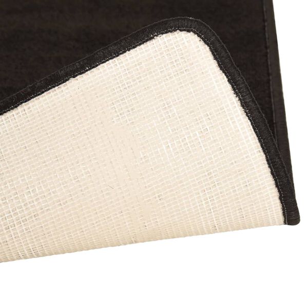 vidaXL Bedtapijten shaggy hoogpolig 3 st zwart